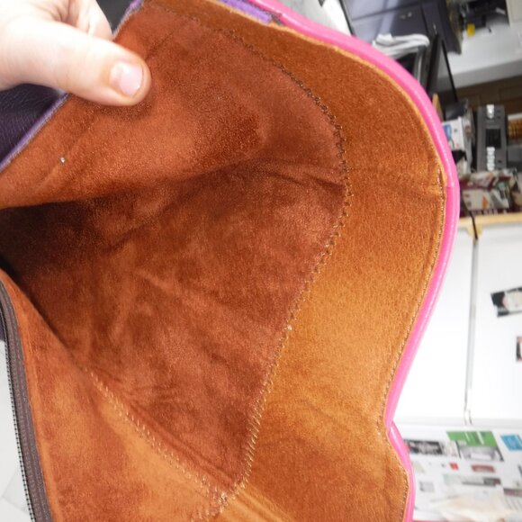 Art Gaucho Ceraza Harlem heeled leather boot in plum crazy and Fushia size EU 40 - Picture 5 of 16
